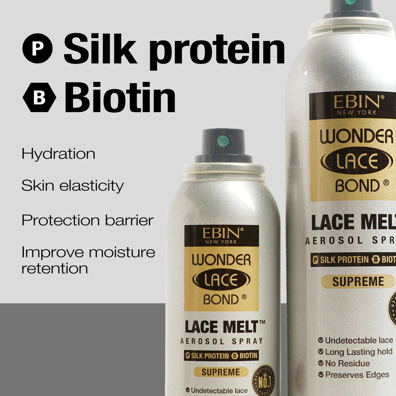 Ebin New York Wonder Lace Bond Lace Melt Aerosol Spray (Silk Protein) - UK Shipping Only