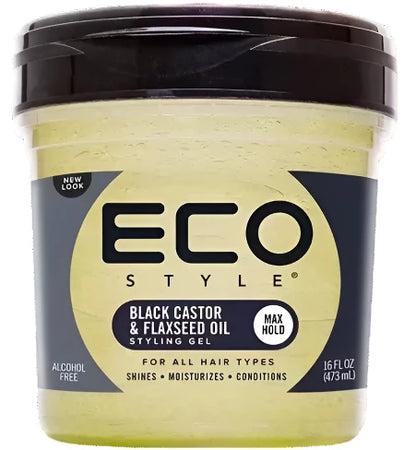 Eco Style Black Castor Oil &amp; Flaxseed Oil Styling Gel Max Hold