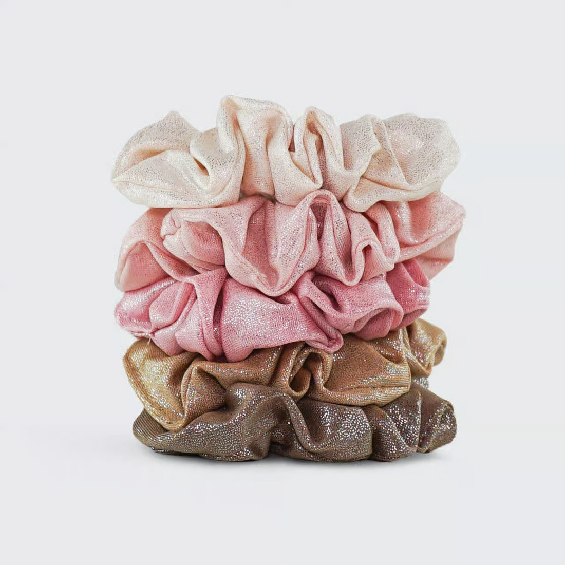 Kitsch Metallic Scrunchies - Blush