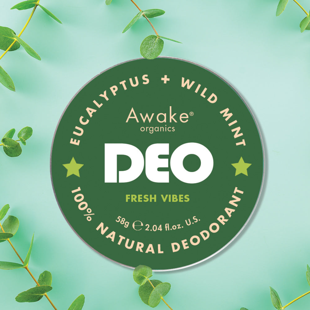 Awake Organics Deo Natural Deodorant Fresh Vibes Eucalyptus + Wild Mint 58g