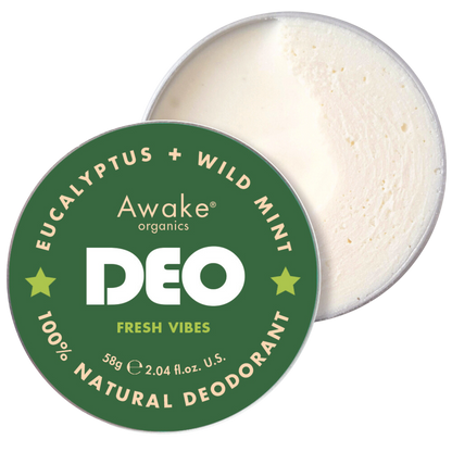 Awake Organics Deo Natural Deodrant Fresh Vibes Eucalyptus + Wild Mint 58g