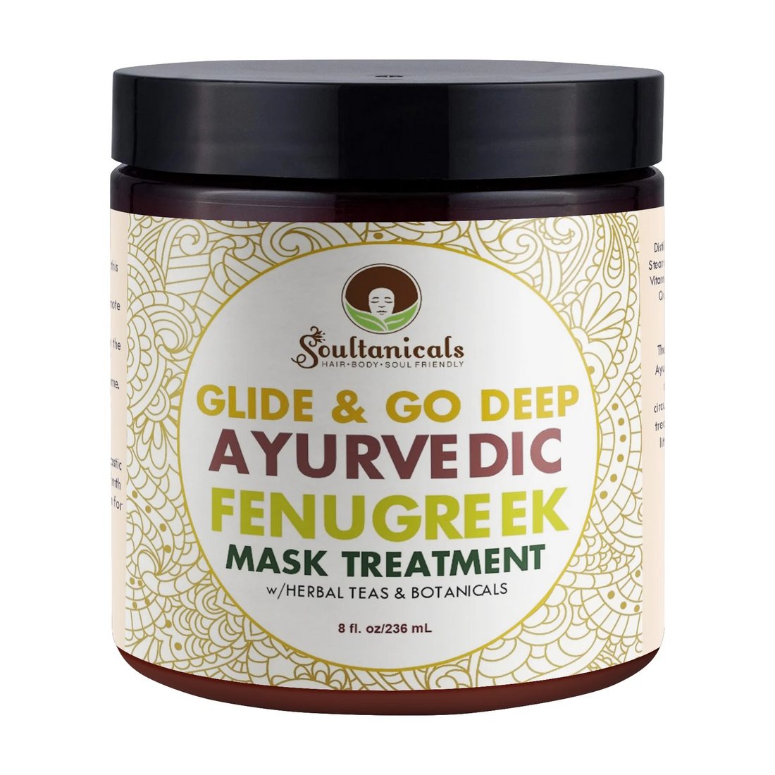 Soultanicals Glide &amp; Go Deep Ayurvedic Fenugreek Mask Treatment 8oz