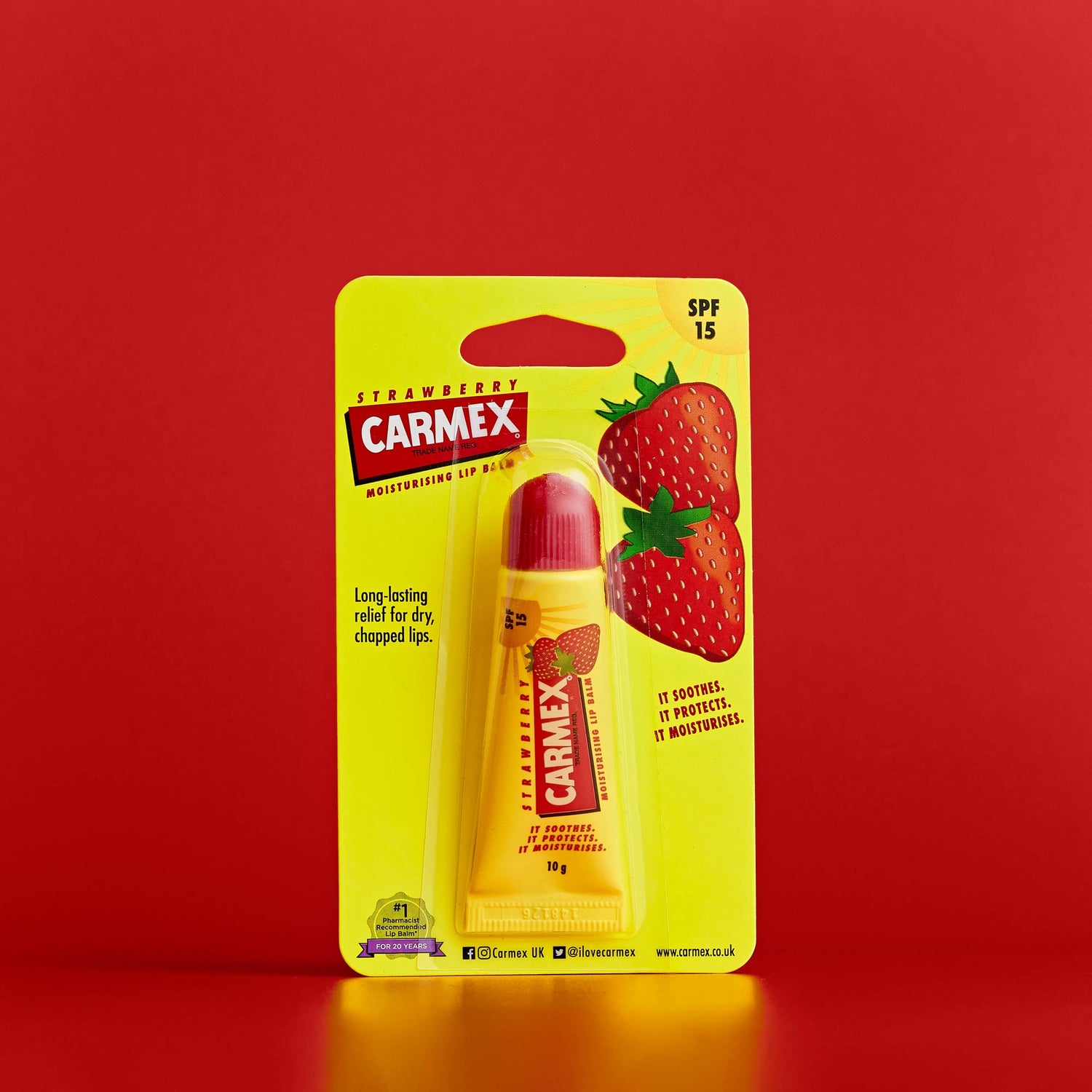 Carmex Strawberry Lip Balm Tube 10g