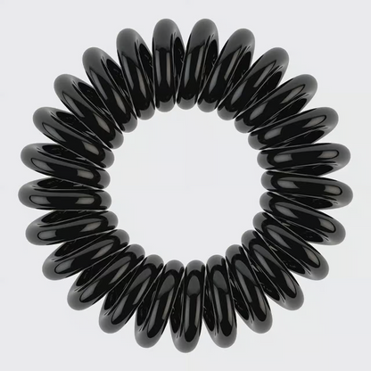 Kitsch Spiral Hair Ties 4 Pc - Black