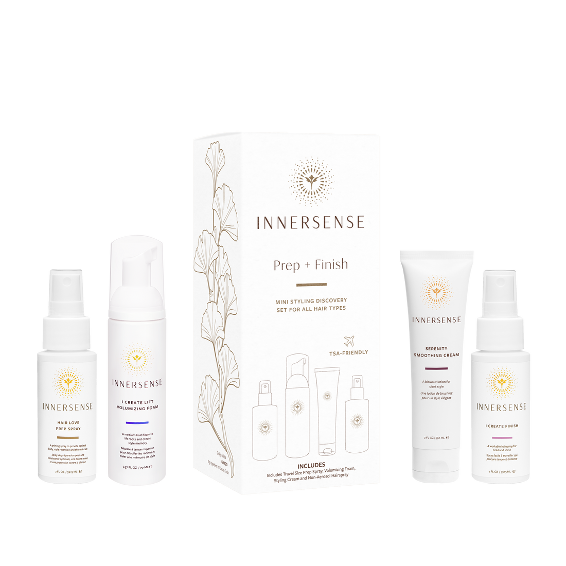 Innersense Holiday Hero Stylers Mini Set (Prep + Finish) - 4 pcs