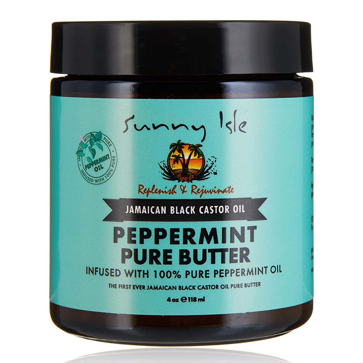 Sunny Isle Jamaican Black Castor Oil  Peppermint Pure Butter 4oz