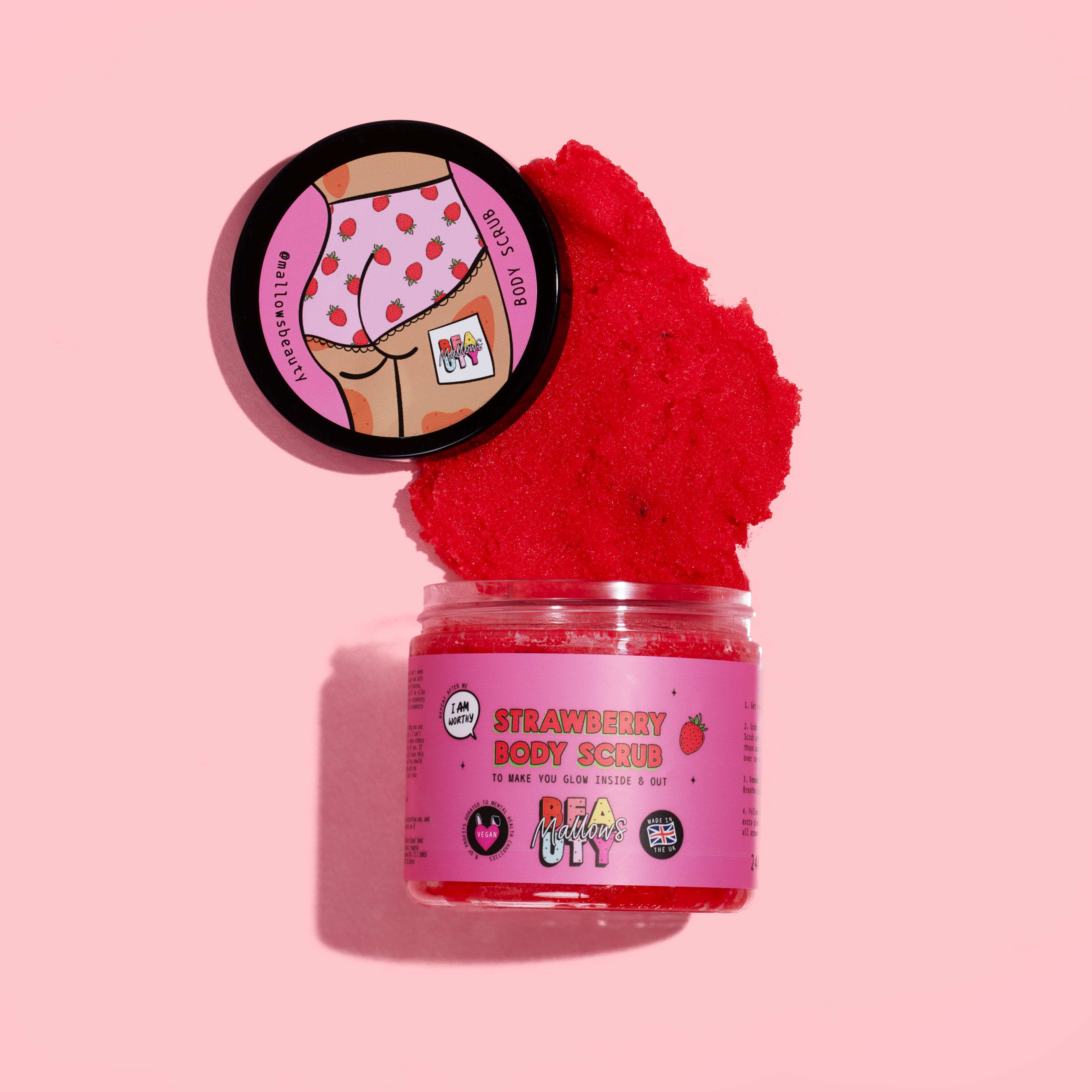 Mallows Beauty Strawberry Body Scrub 200g