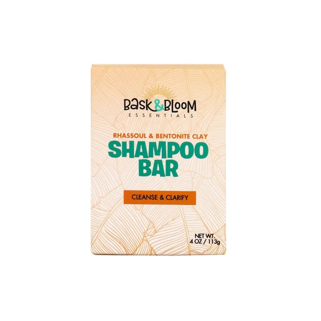 Bask &amp; Bloom Rhassoul &amp; Bentonite Clay Shampoo Bar 4oz