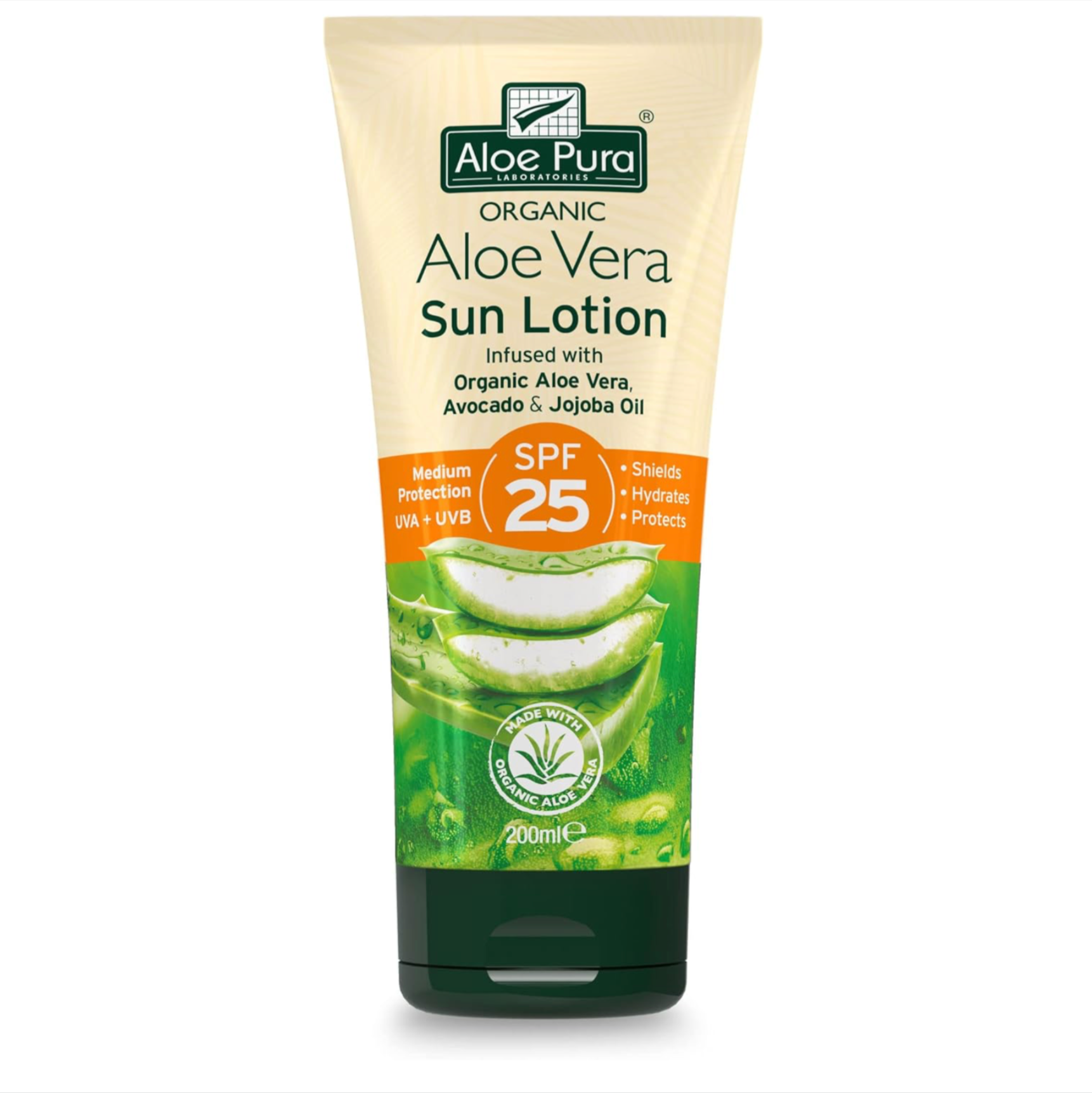 Aloe Pura Organic Aloe Vera Sun Lotion SPF 25 200ml