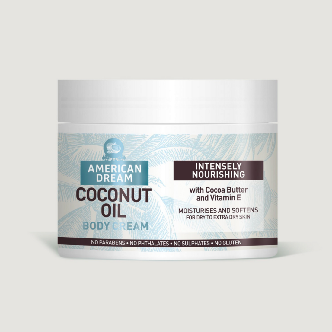 American Dream Coconut Oil Body Cream with Cocoa Butter &amp; Vitamin E 500ml