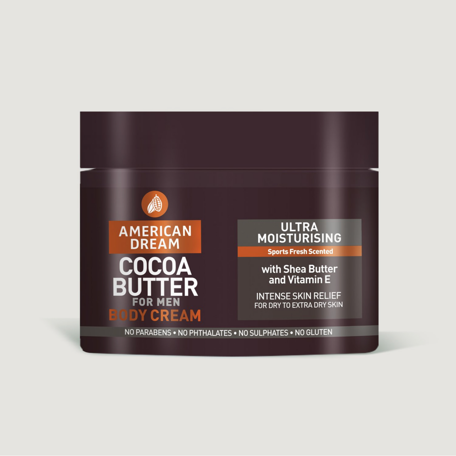 American Dream Cocoa Butter for Men Body Cream with Shea Butter &amp; Vitamin E 500ml