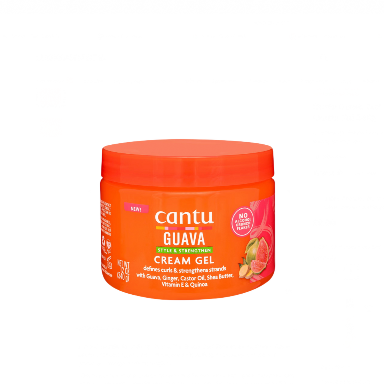 Cantu Guava Style &amp; Strengthen Cream Gel For Natural Curls, Coils &amp; Waves 12oz