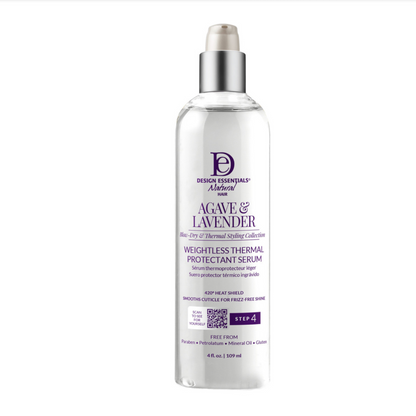 Design Essentials Natural Agave &amp; Lavender Weightless Thermal Protectant Serum 4oz