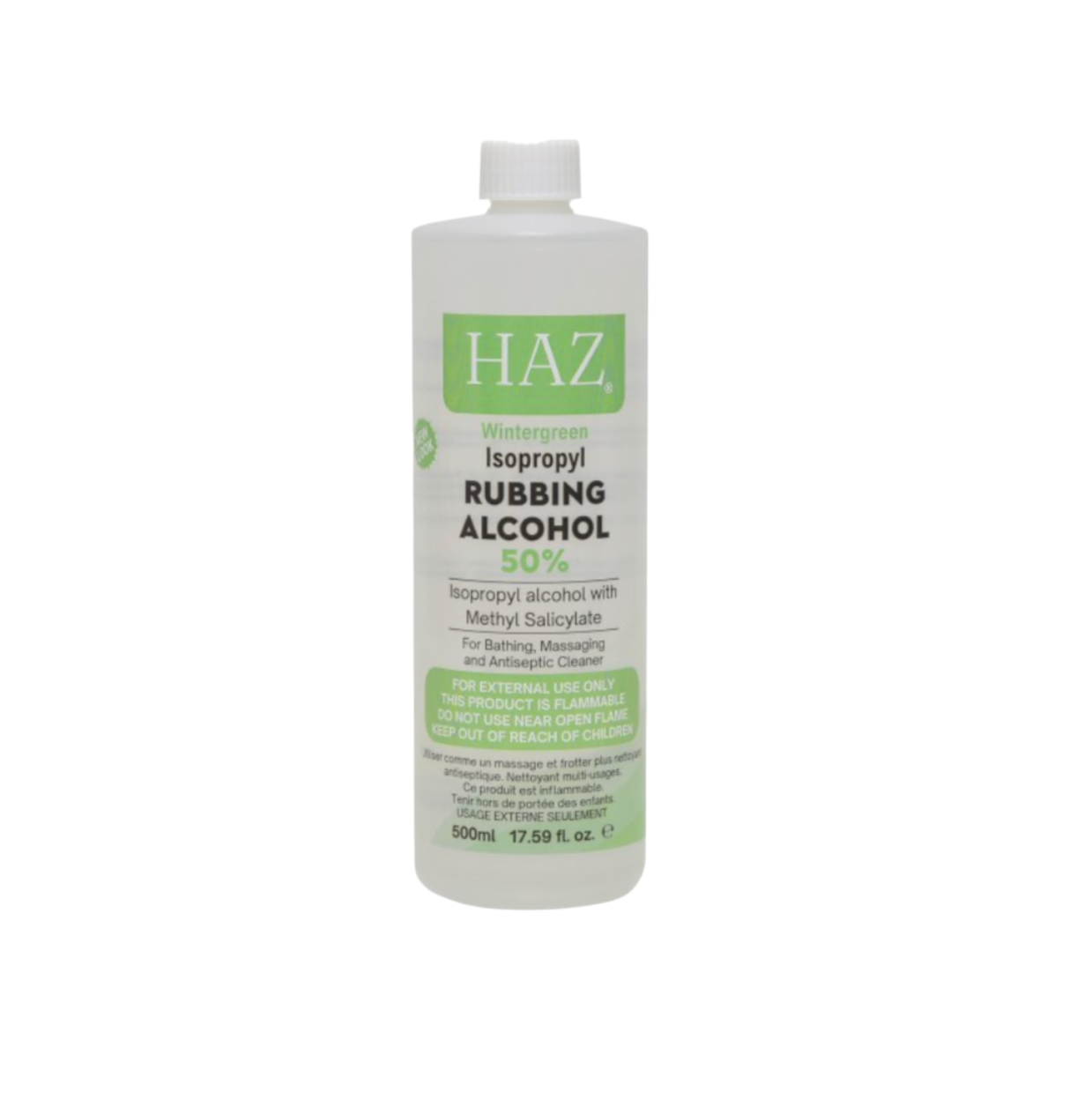 HAZ Wintergreen Isopropyl Rubbing Alcohol 50% 500ml