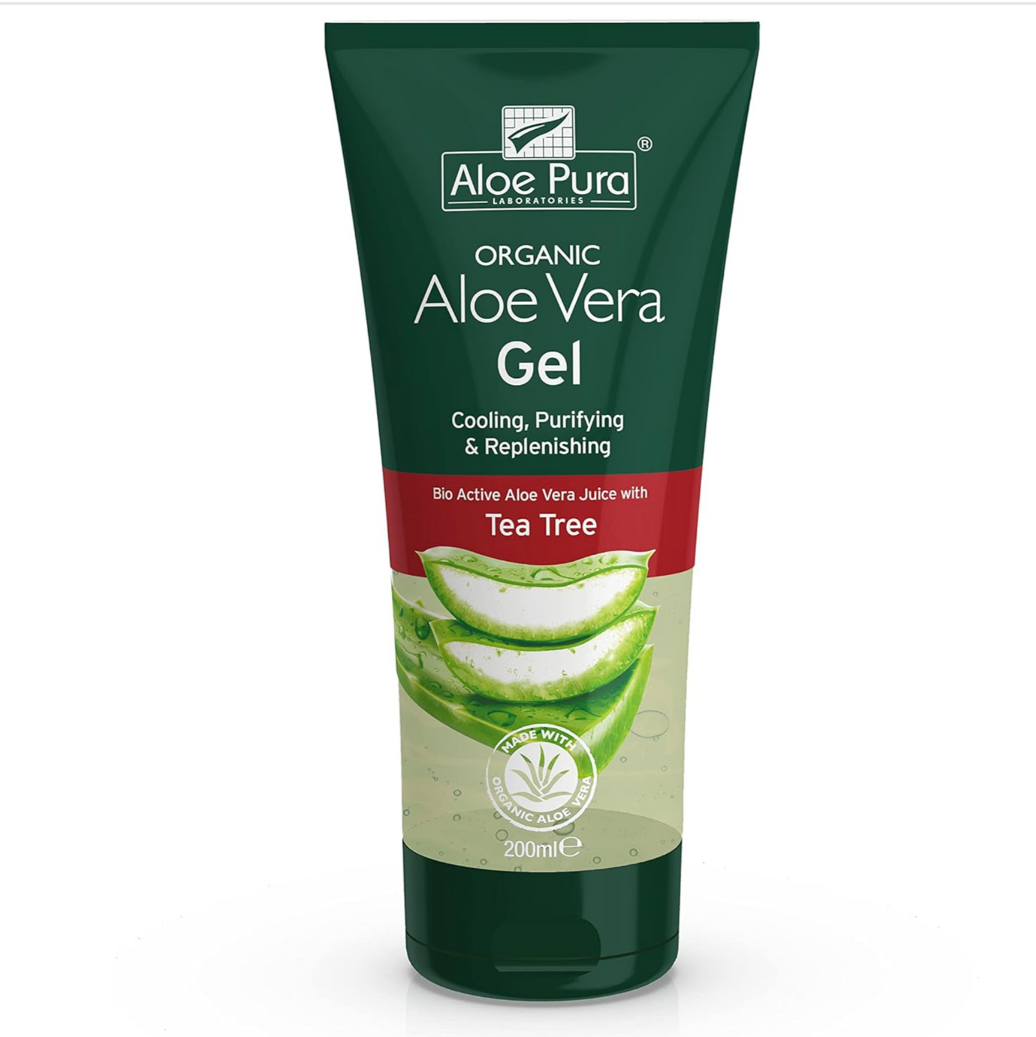 Aloe Pura Organic Aloe Vera Gel &amp; Tea Tree 200ml