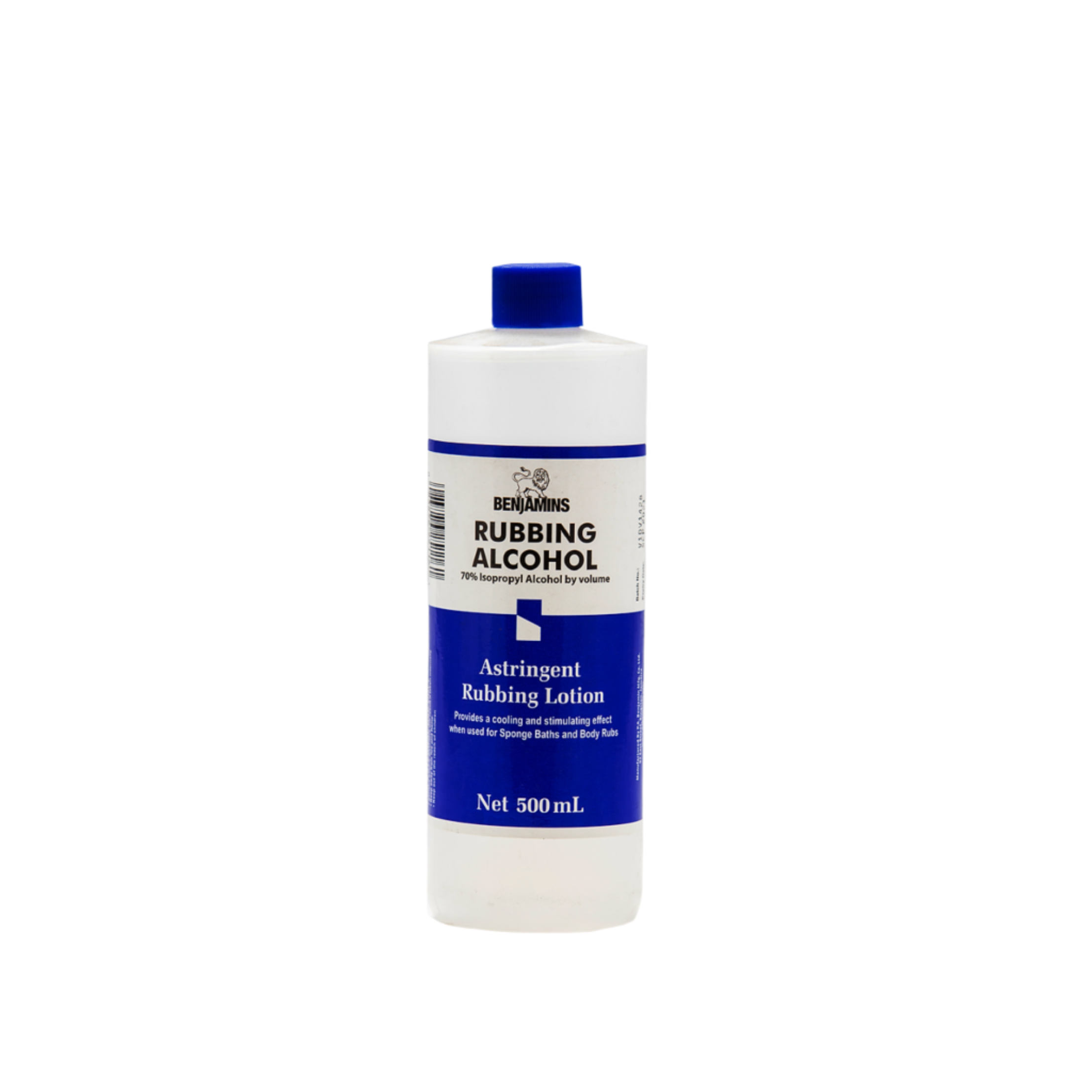 Benjamins Rubbing Alcohol 70% Isopropyl Alcohol 500ml