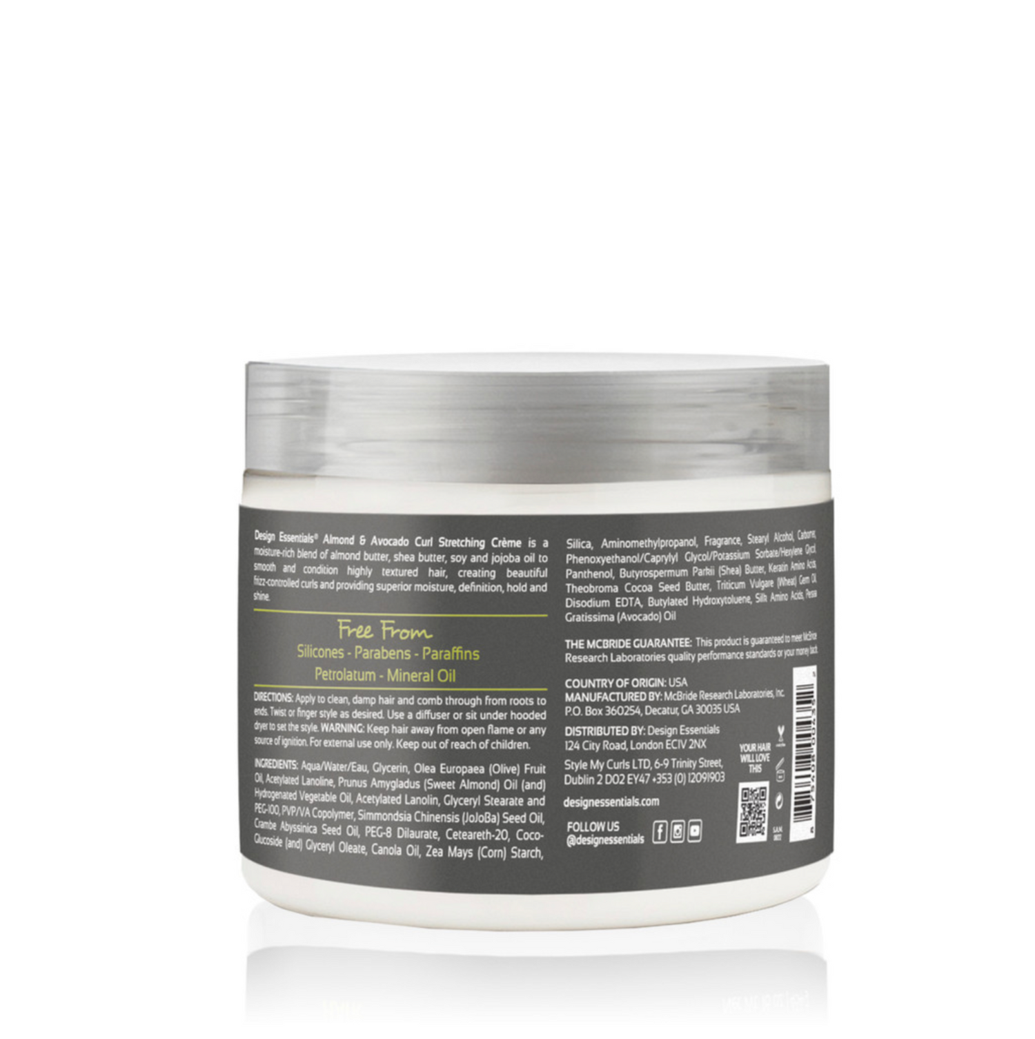 Design Essentials Natural Almond &amp; Avocado Curl Stretching Creme 16oz