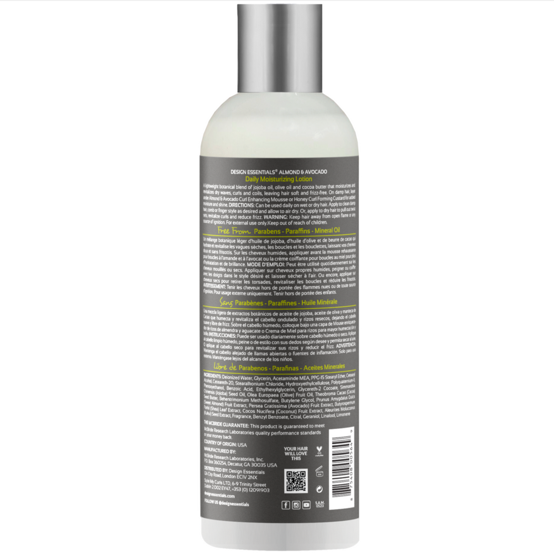 Design Essentials Natural Almond &amp; Avocado Daily Moisturizing Lotion 12oz