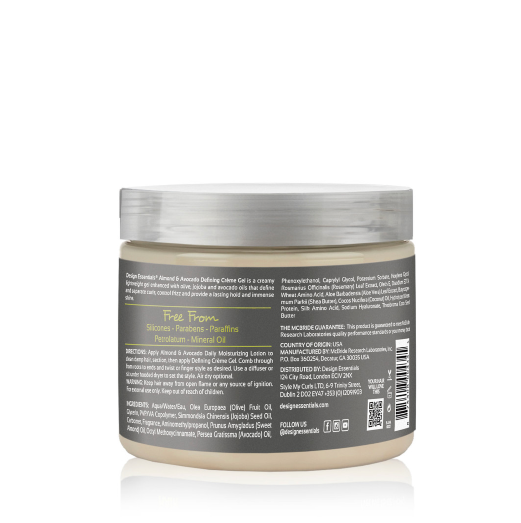 Design Essentials Natural Almond &amp; Avocado Defining Creme Gel 16oz