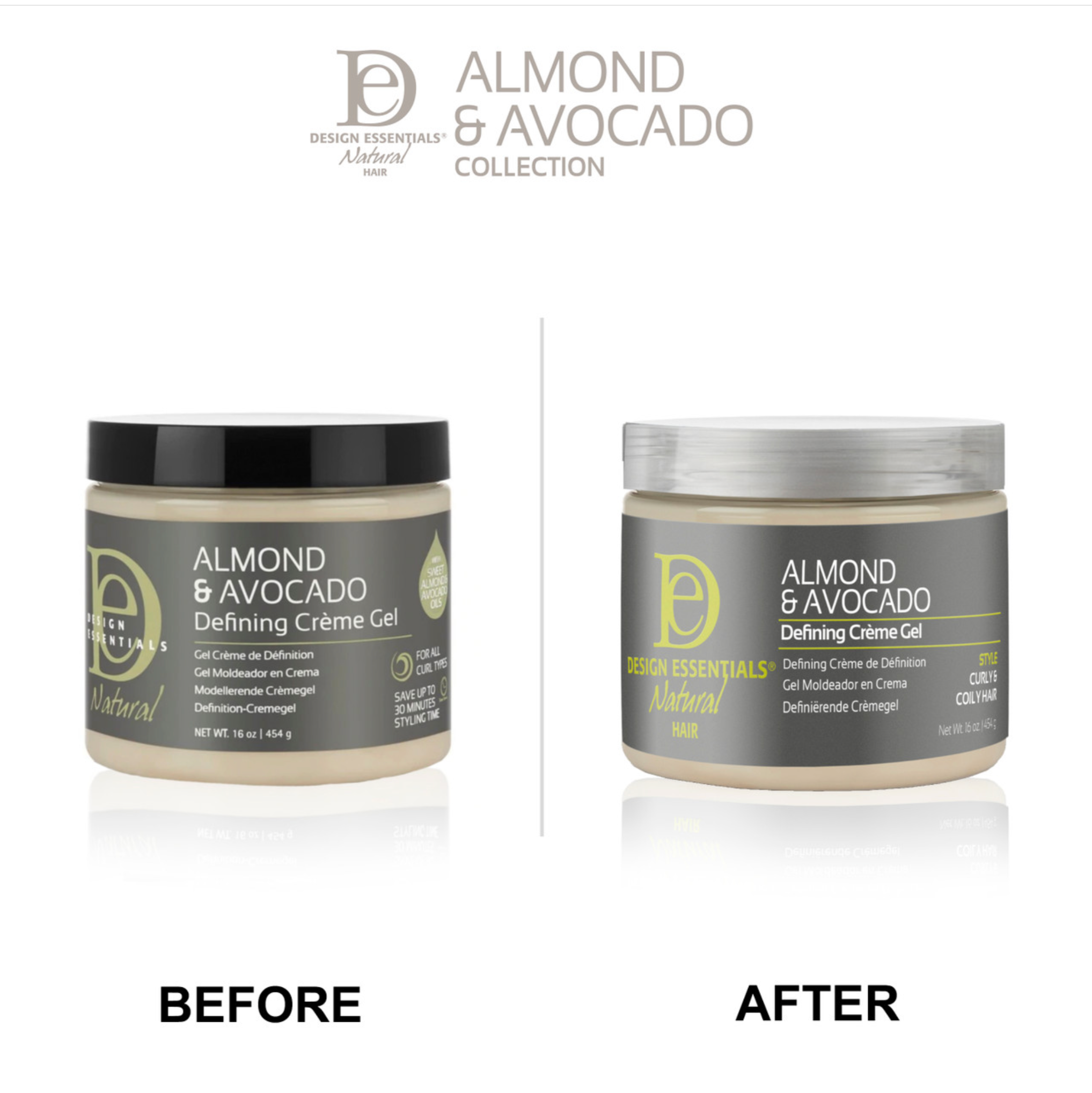 Design Essentials Natural Almond &amp; Avocado Defining Creme Gel 16oz