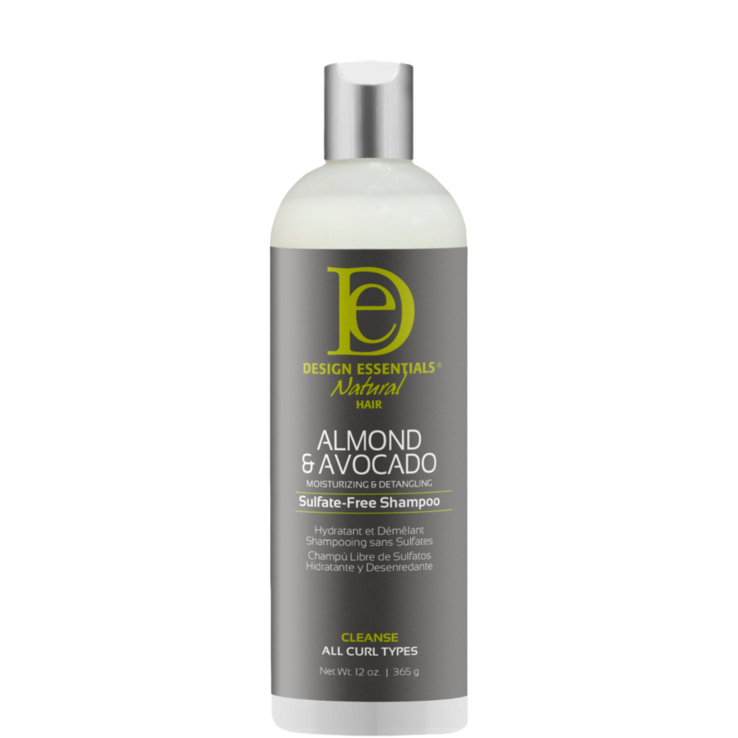 Design Essentials Natural Almond &amp; Avocado Moisturizing &amp; Detangling Sulfate-Free Shampoo 12oz