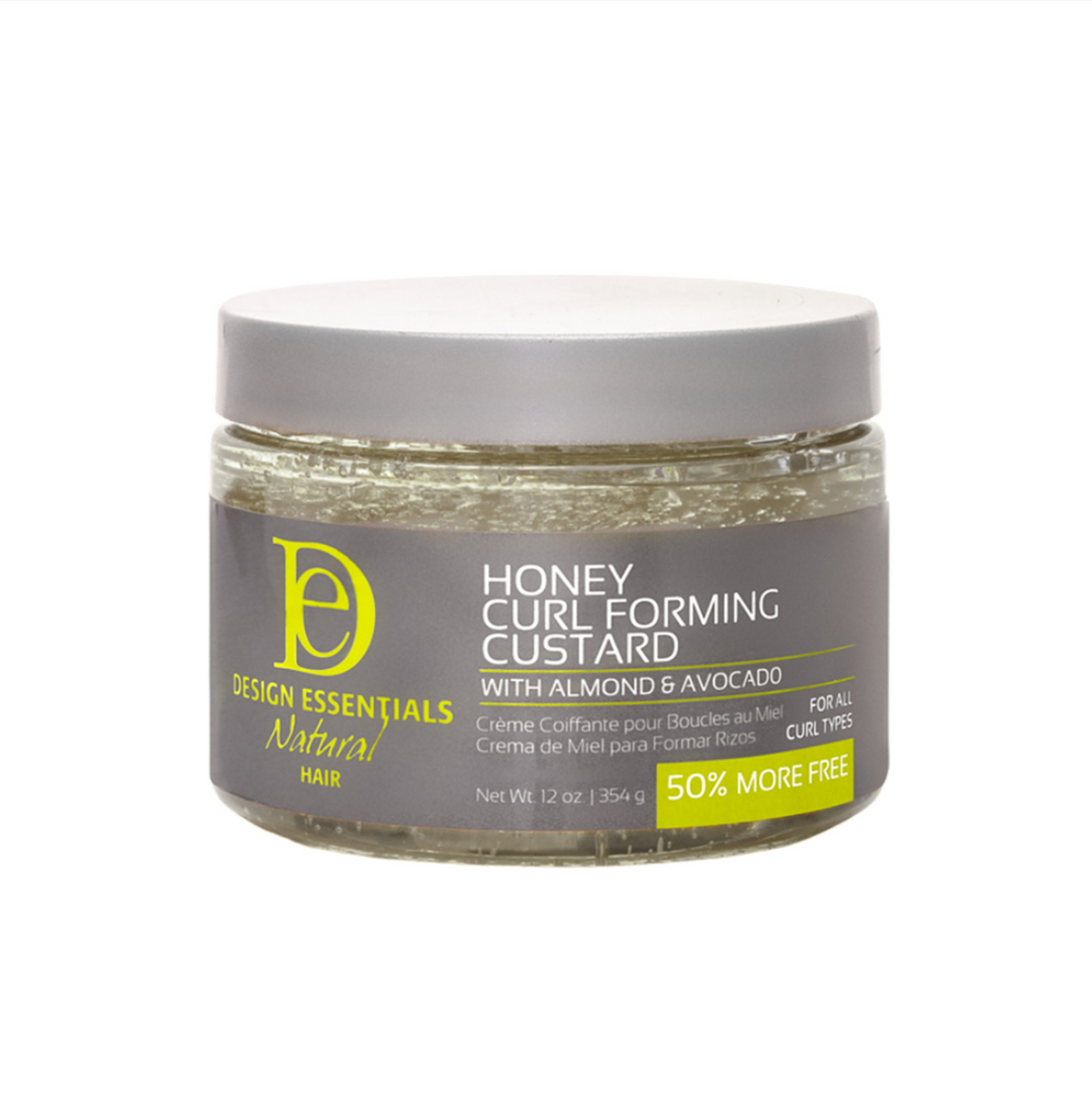 Design Essentials Natural Almond &amp; Avocado Honey Curl Forming Custard 12oz