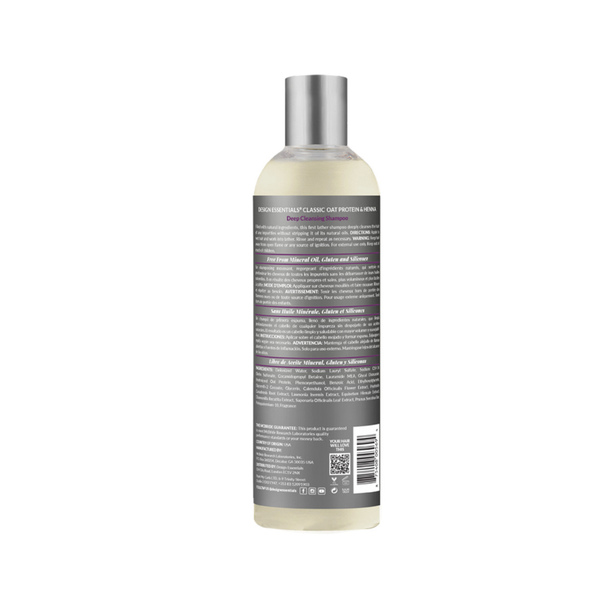 Design Essentials Classic Oat Protein &amp; Henna Deep Cleansing Shampoo