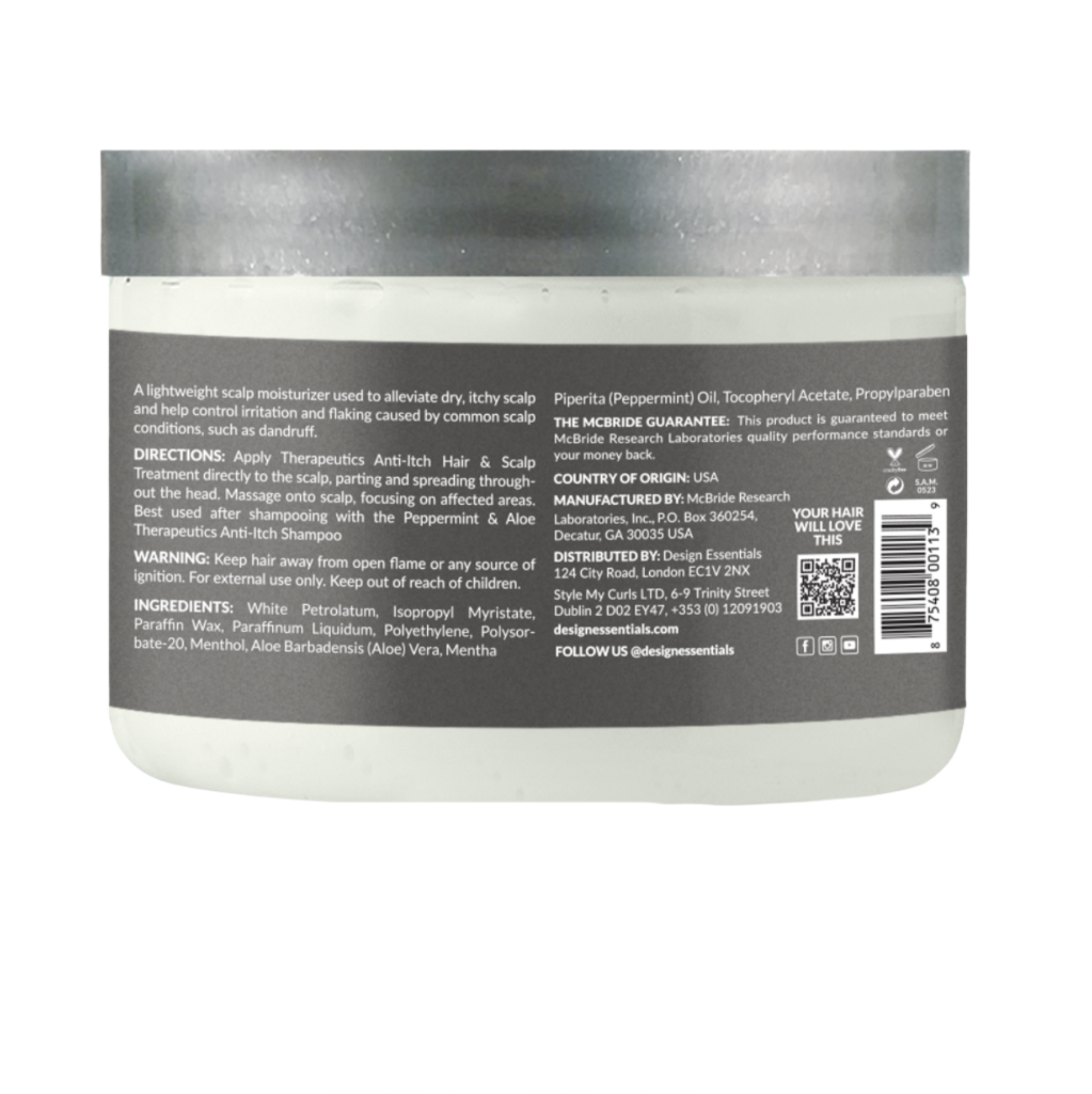 Design Essentials Classic Peppermint &amp; Aloe Therapeutics Anti-Itch Hair &amp; Scalp Treatment