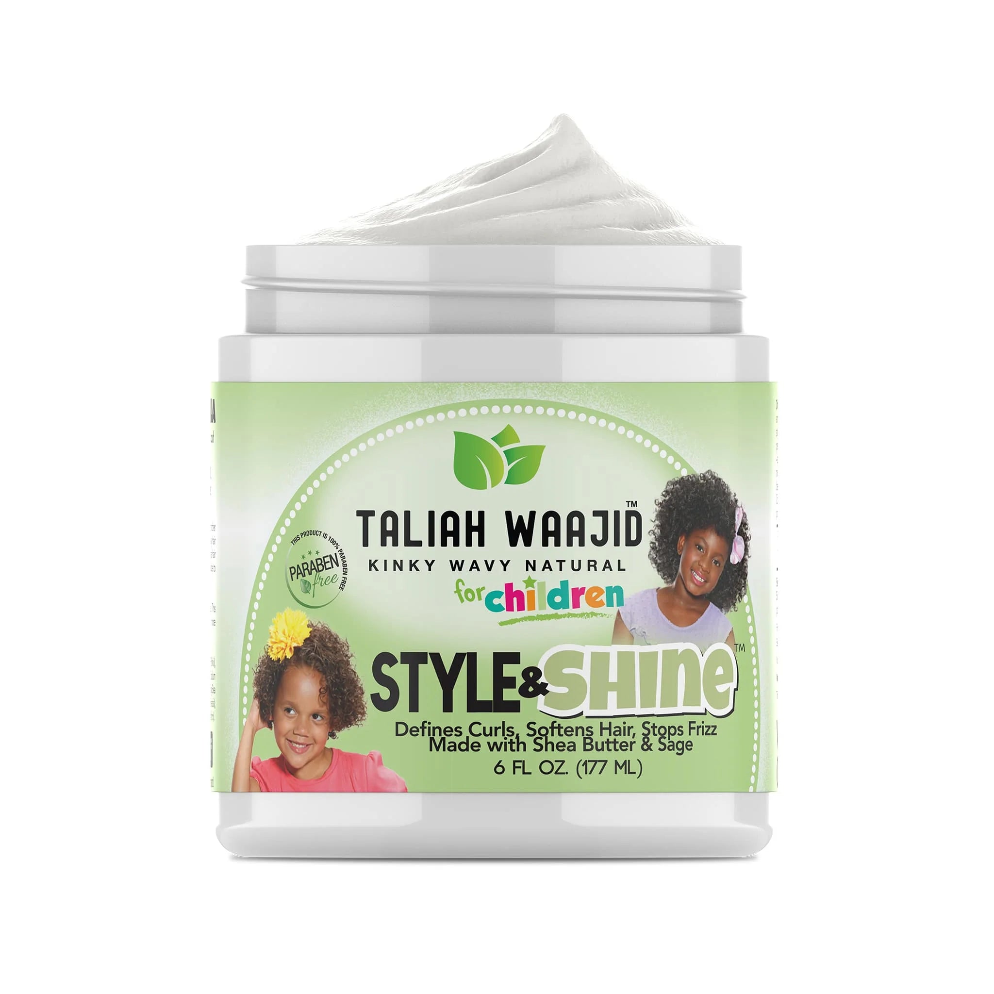 Taliah Waajid Kinky, Wavy, Natural Herbal Style &amp; Shine For Natural Hair 6oz