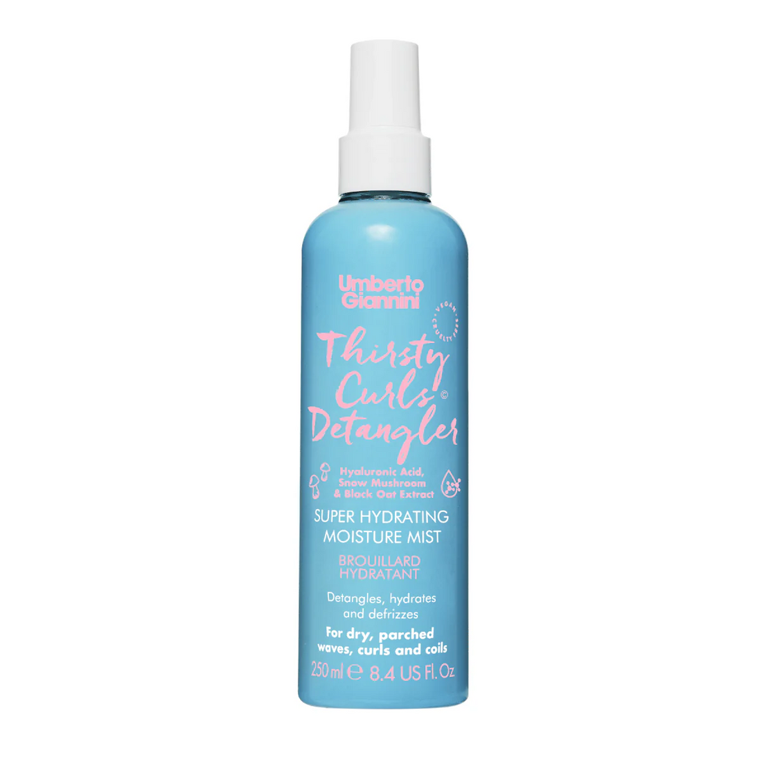 Umberto Giannini Thirsty Curls Detangler Super Hydrating Moisture Mist 250ml