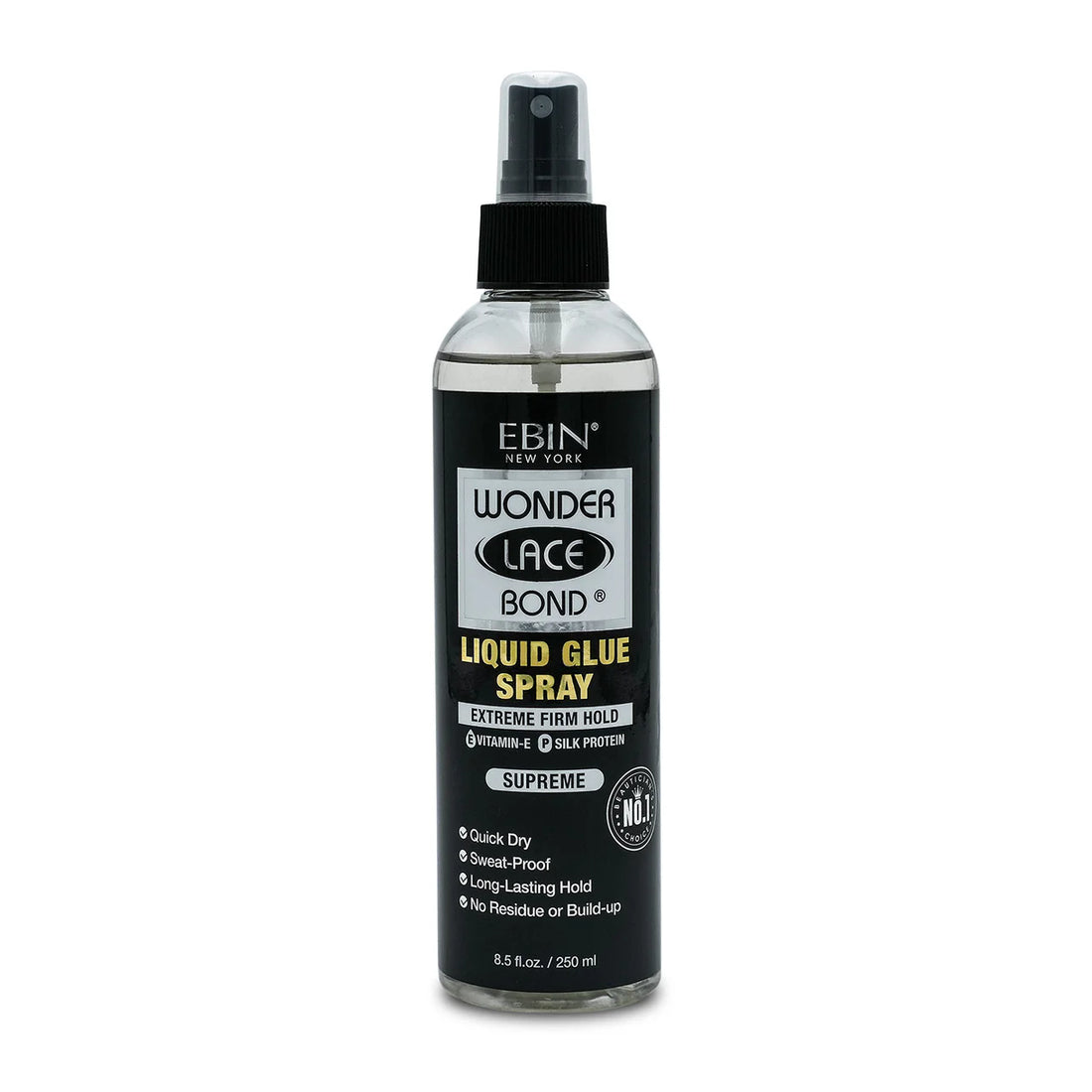 Ebin New York Wonder Lace Bond Liquid Glue Spray Extreme Firm Hold 8oz