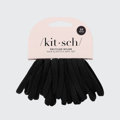 Kitsch Eco-Friendly Nylon Elastics 20pc set - Black