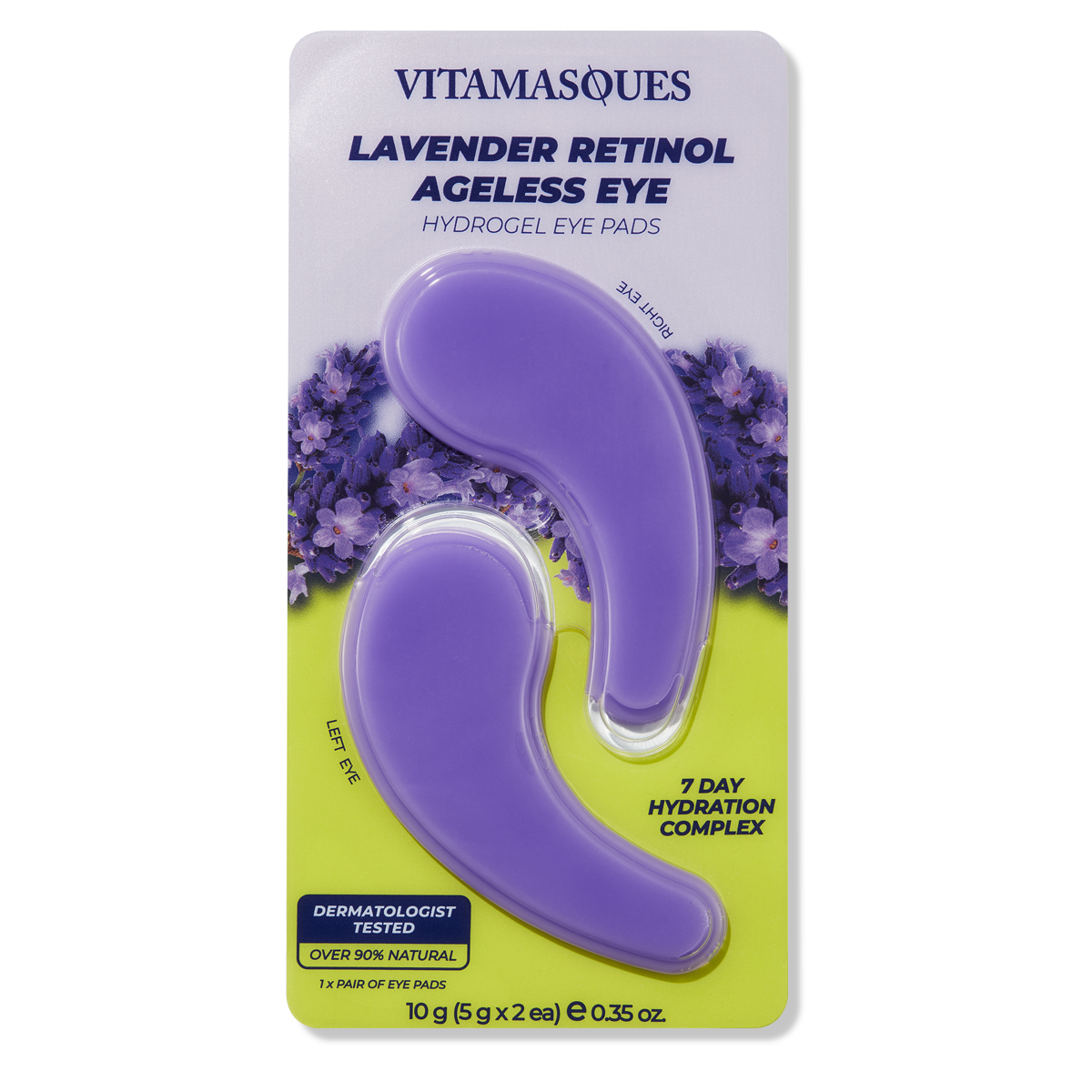 Vitamasques Lavender Retinol Ageless Eye Hydrogel Eye Pads - 1 Pair