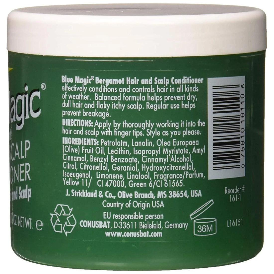 Blue Magic Bergamot Hair &amp; Scalp Conditioner 12oz