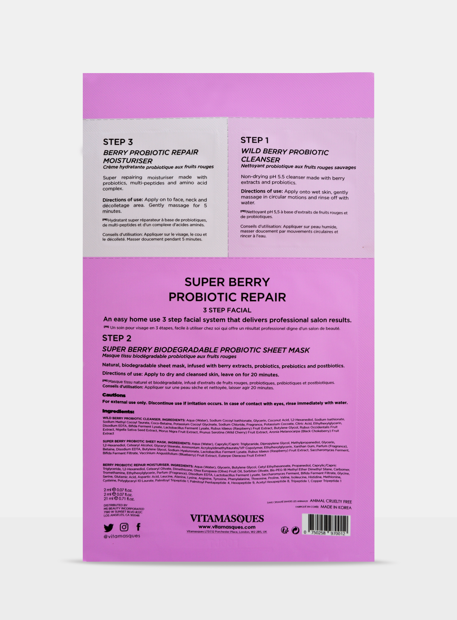 Vitamasques Super Berry Probiotic Repair Facial