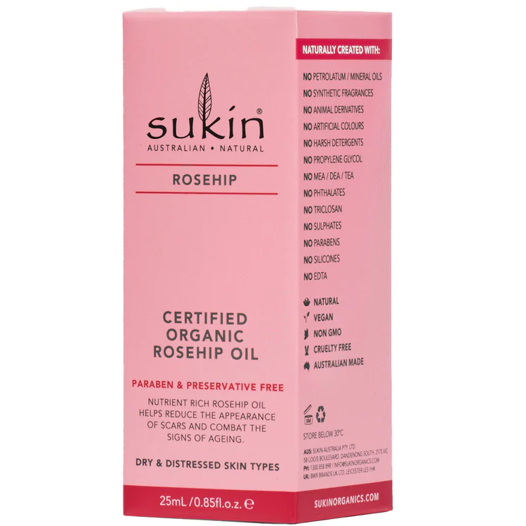 Sukin Certified Organic Rosehip Oil 25ml