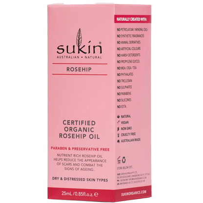 Sukin Certified Organic Rosehip Oil 25ml