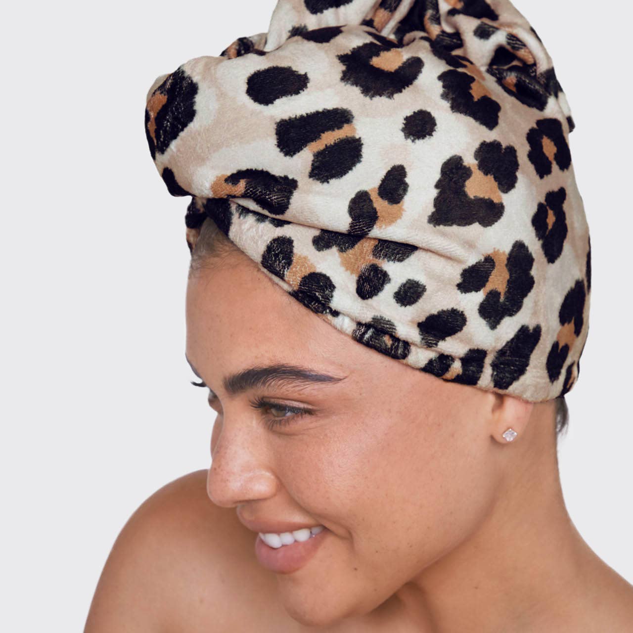 Kitsch Quick Dry Hair Towel Turban- Leopard