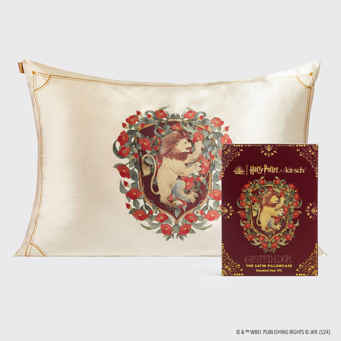 Kitsch x Harry Potter Satin Pillowcase Standard - Gryffindor