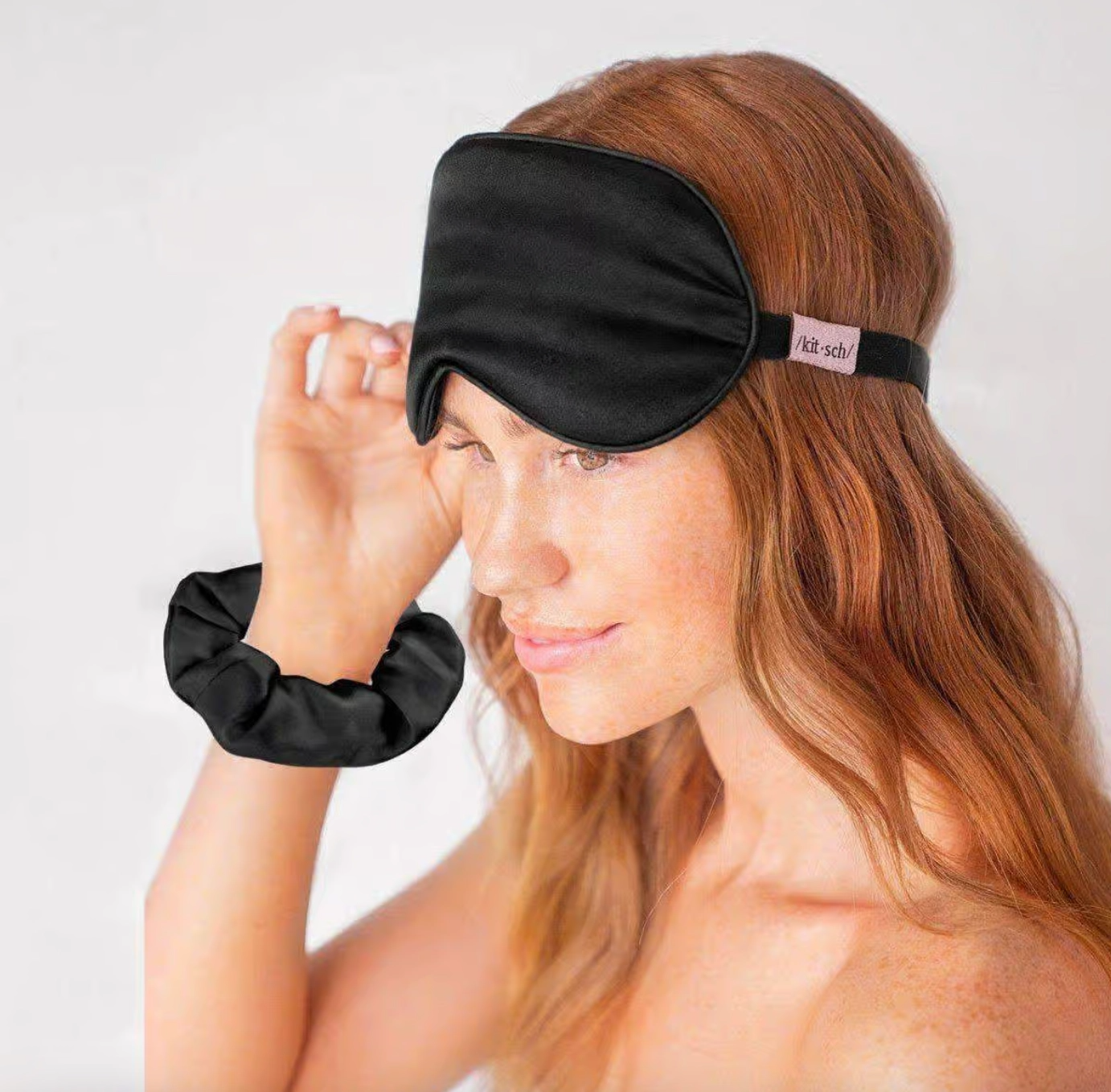 Kitsch Eyemask &amp; Sleep Scrunchie Set - Black