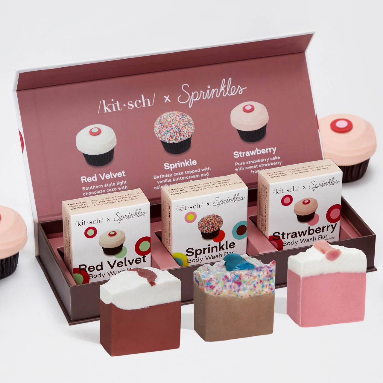 Kitsch Sprinkles Cupcakes x Kitsch 3 pc Body Wash Set