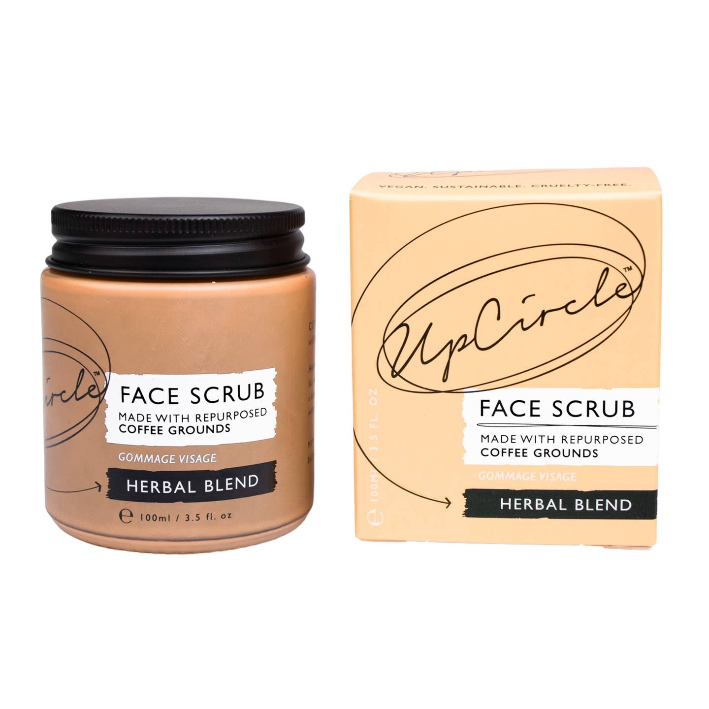 UpCircle Face Scrub with Coffee + Tea Tree - HERBAL BLEND