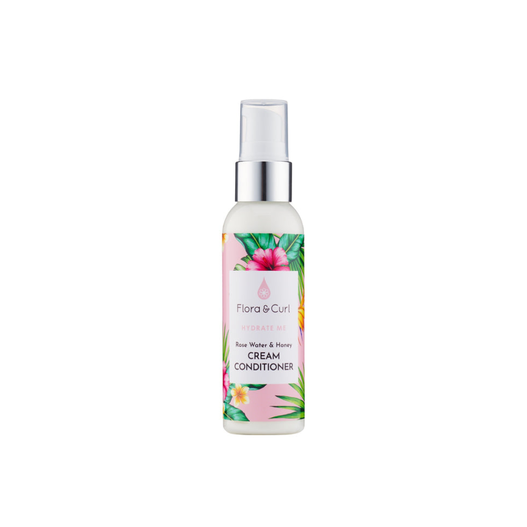 Flora &amp; Curl  Rose Water &amp; Honey Cream Conditioner 75ml Mini (IMPERFECT)