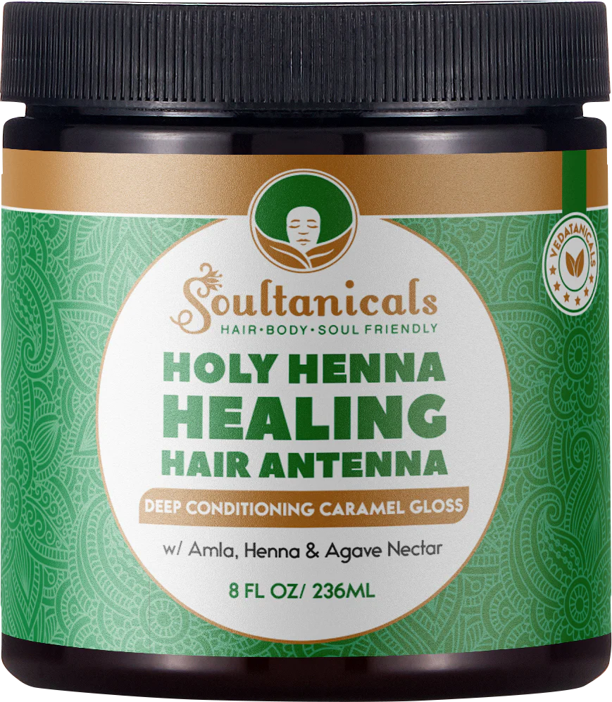 Soultanicals Hibiscus Holy Henna Healing Hair Antenna DC Caramel Gloss 8oz