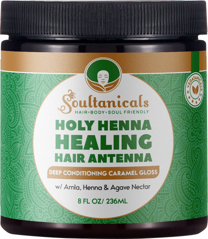 Soultanicals Hibiscus Holy Henna Healing Hair Antenna DC Caramel Gloss 8oz