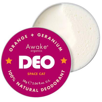 Awake Organics Deo Natural Deodrant Space Cat Orange + Geranium 58g