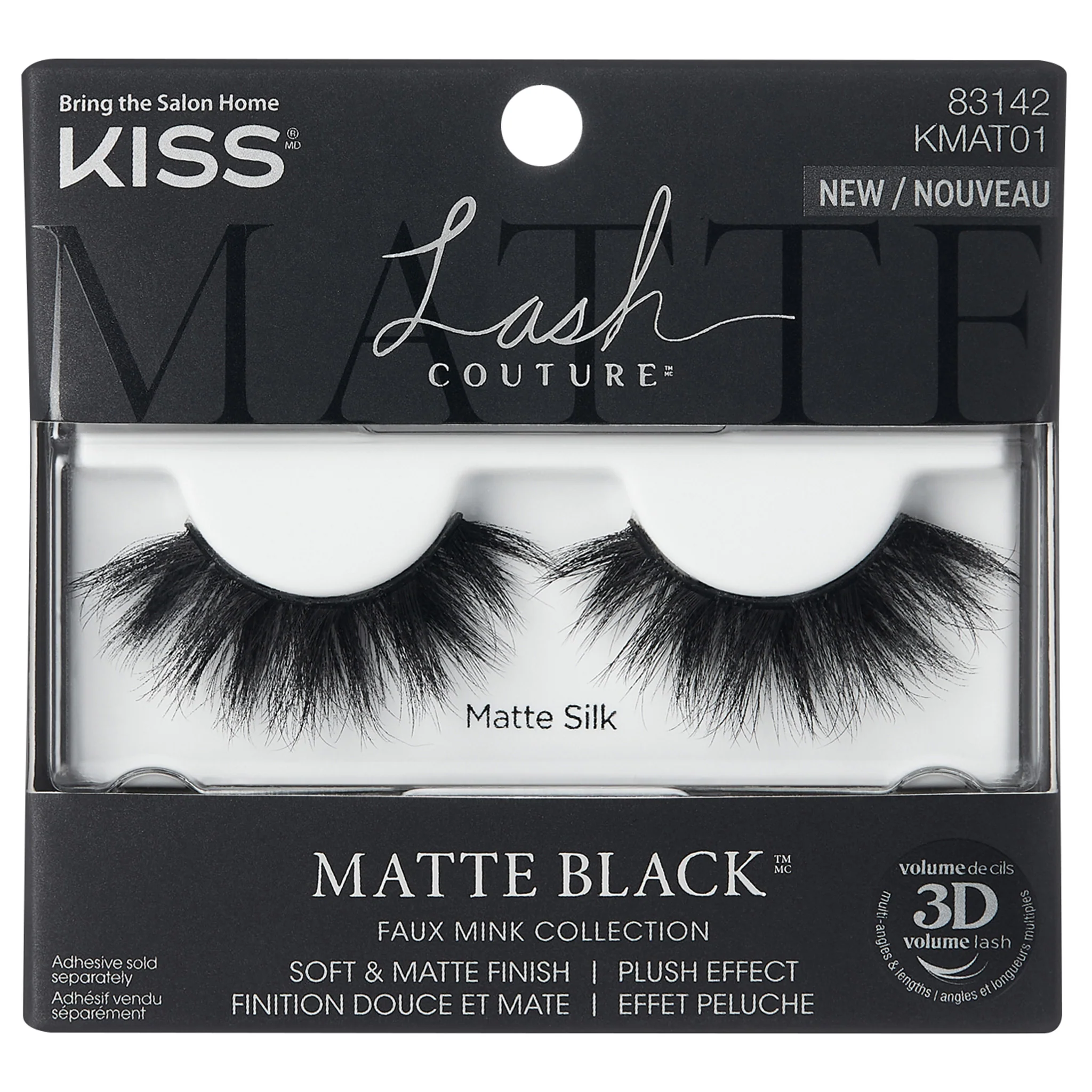 Kiss Lash Couture Matte Black Faux Mink - Matte Silk