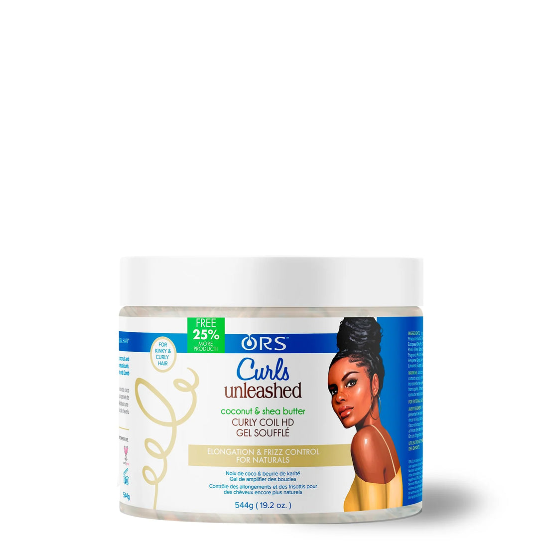 ORS Curls Unleashed Coconut &amp; Shea Butter Curly Coil HD Gel Souffle 455g