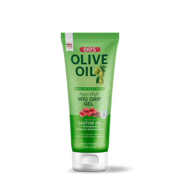 ORS Olive Oil Fix-It Super Hold Wig Grip Gel Infused with Castor Oil for Strengthening &amp; Hairline Maintenance 150ml