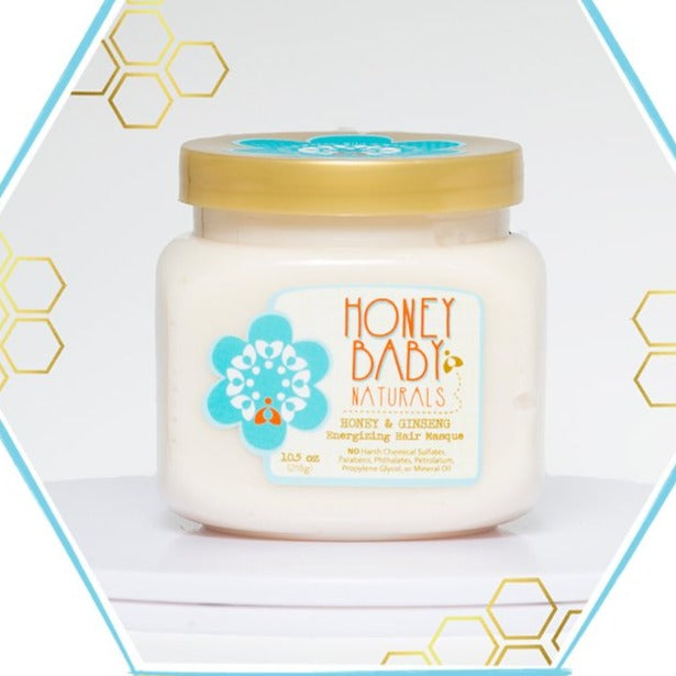 Honey Baby Naturals Honey &amp; Ginseng Energizing Hair Masque 10.5oz